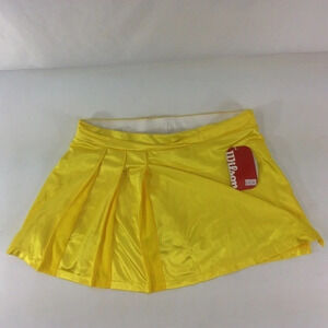Wilson Elysees Yellow Women’s Tennis Skort  Skirt Size XS Lined NWT